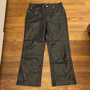 J Crew black “leather” pants